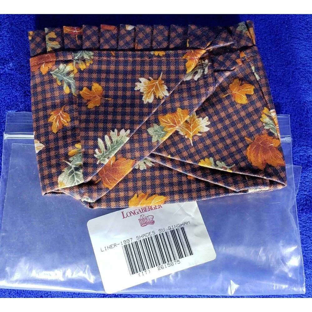 Longaberger Liner 1997 Shades SU Gingham Basket Liner *NEW-In-Bag* #2615875